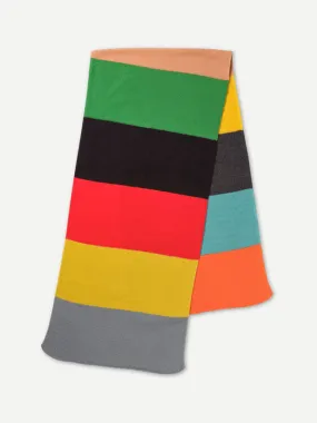 COLOURBLOCK BRUSHED BLANKET SCARF MULTICOLOUR