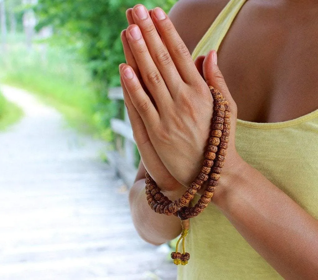 108 Bead 7mm Rudraksha Tibetan Mala