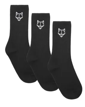 3 Pack Womens Egyptian Cotton Socks Black