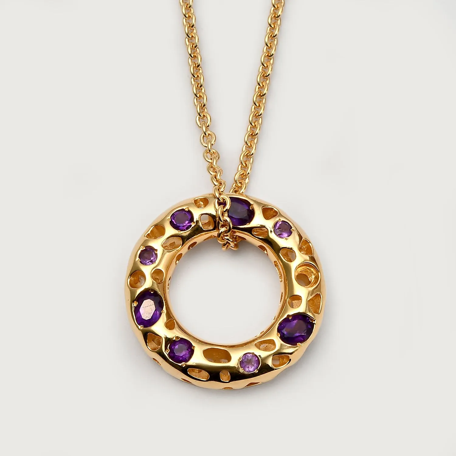 Allegro Loop Pendant with Amethyst