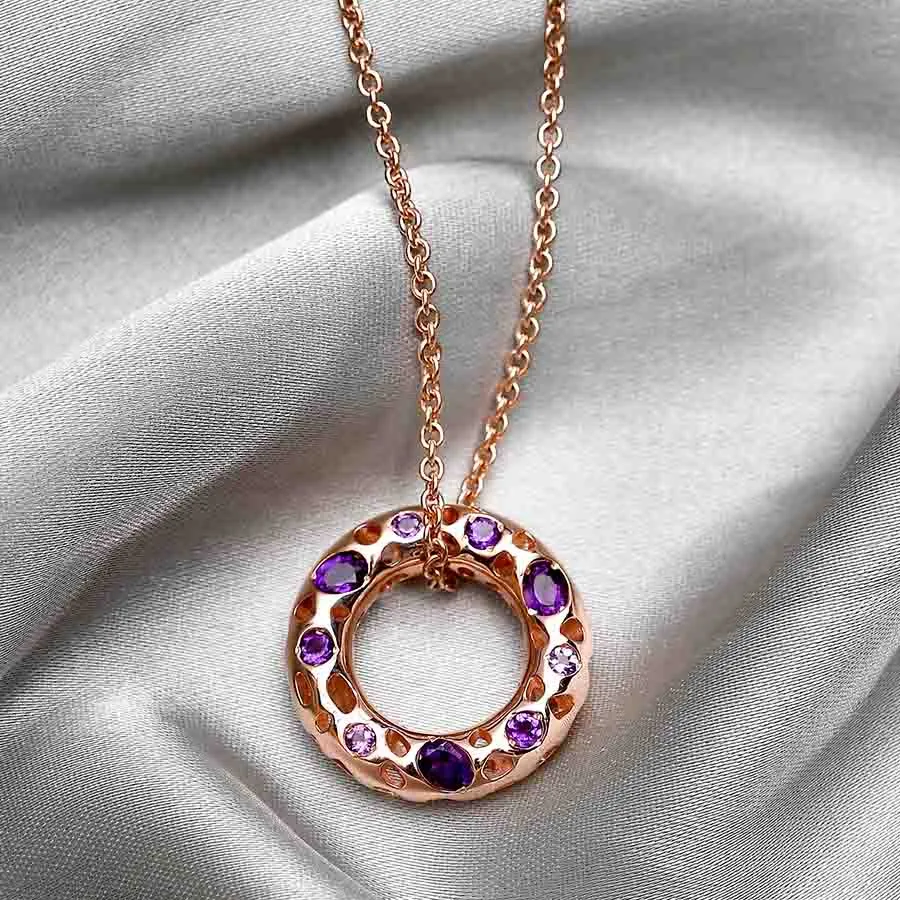 Allegro Loop Pendant with Amethyst