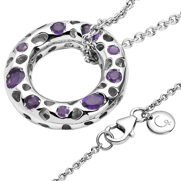 Allegro Loop Pendant with Amethyst