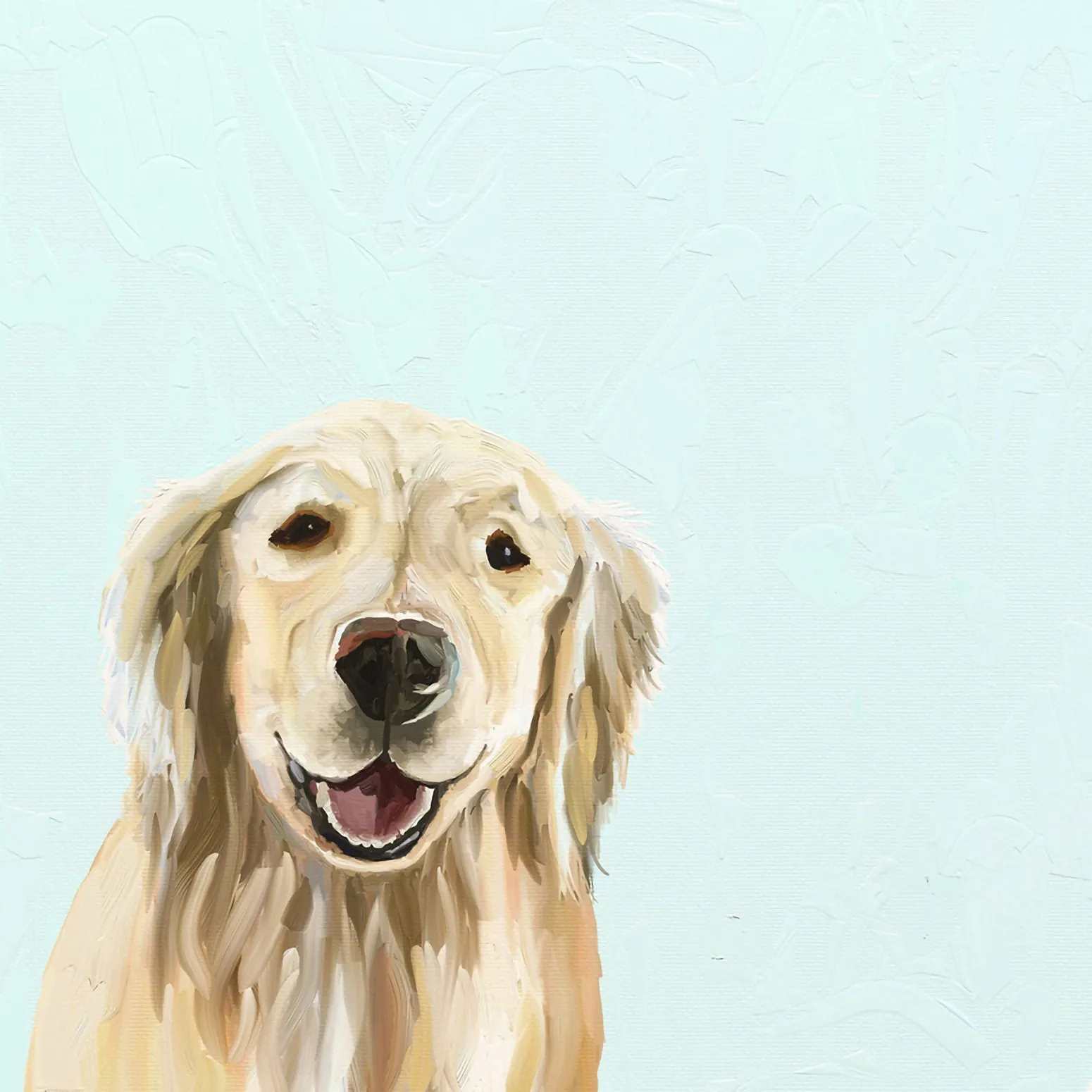 Best Friend - Blonde Retriever Canvas Wall Art