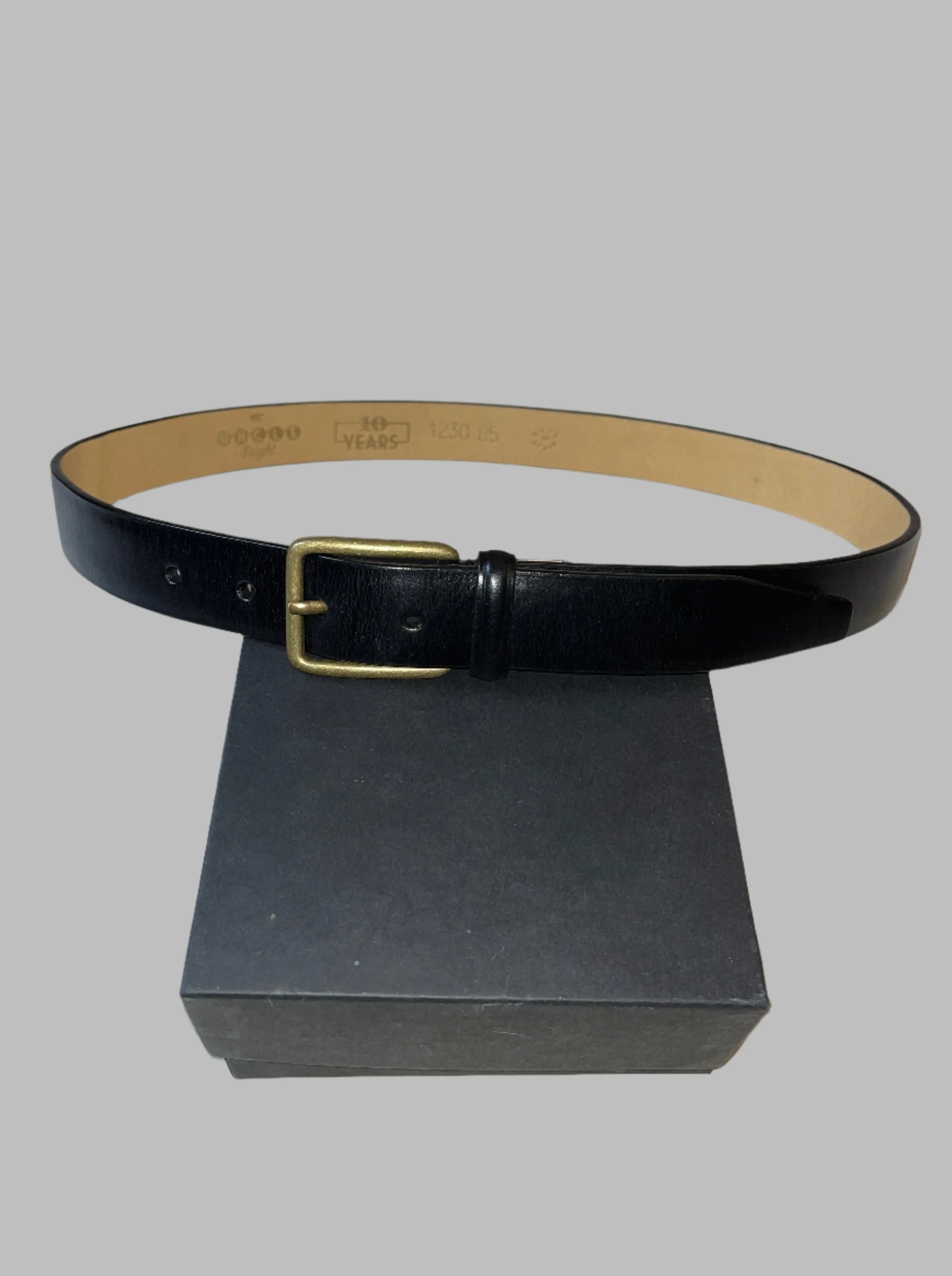 Bright Shoemakers, Classic Belt, Black / Brass