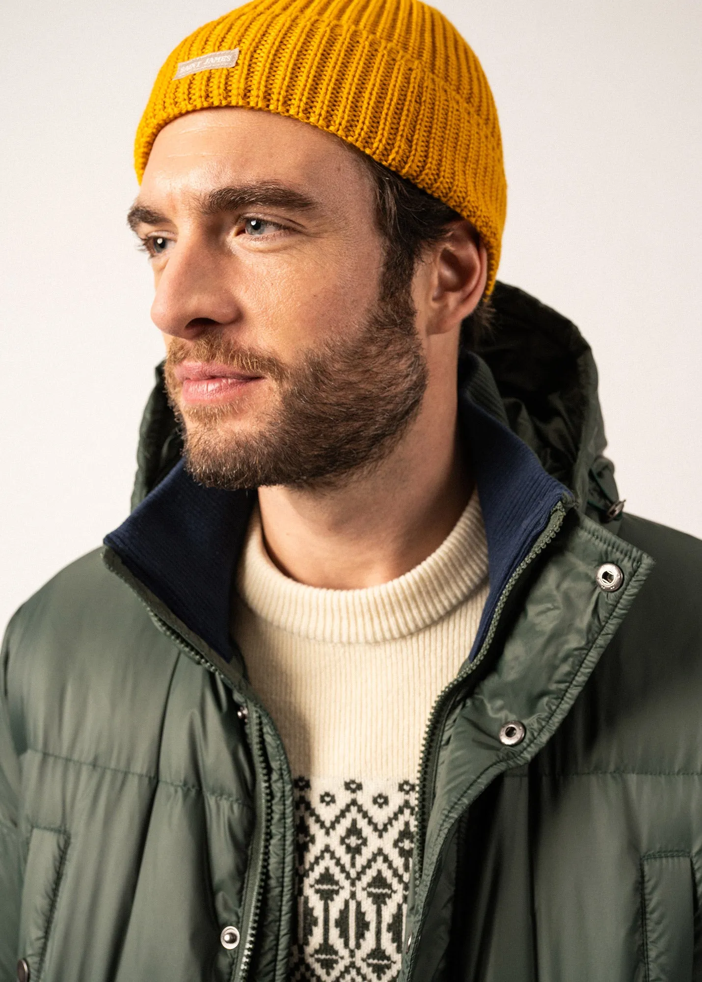 CANOT - Soft Wool Beanie in Purl Knit (AMBER)