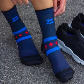 Chicago Flag Running Socks (Mini-Crew)