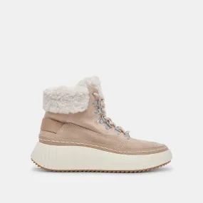 DEBBIE PLUSH SNEAKERS TAUPE SUEDE