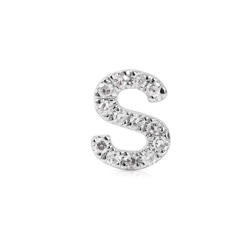 DIAMOND INITIAL EARRING