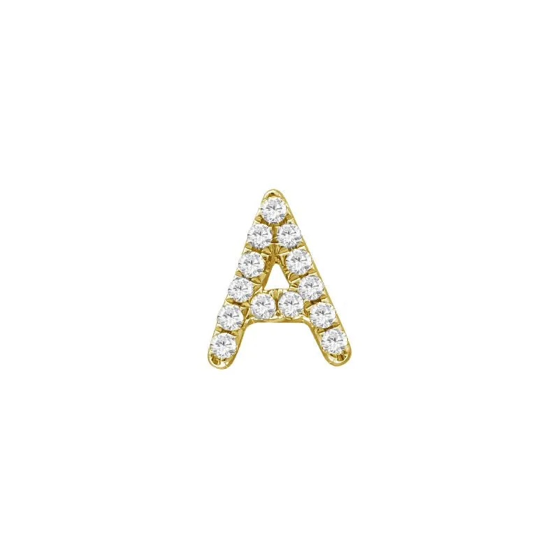 DIAMOND INITIAL EARRING