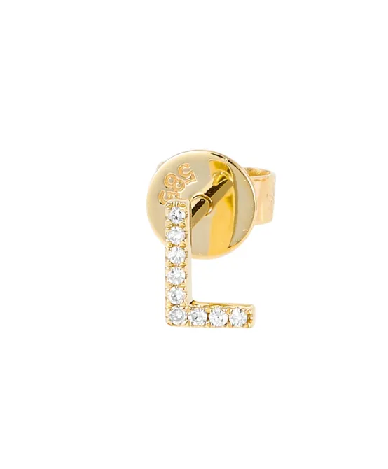 DIAMOND INITIAL EARRING