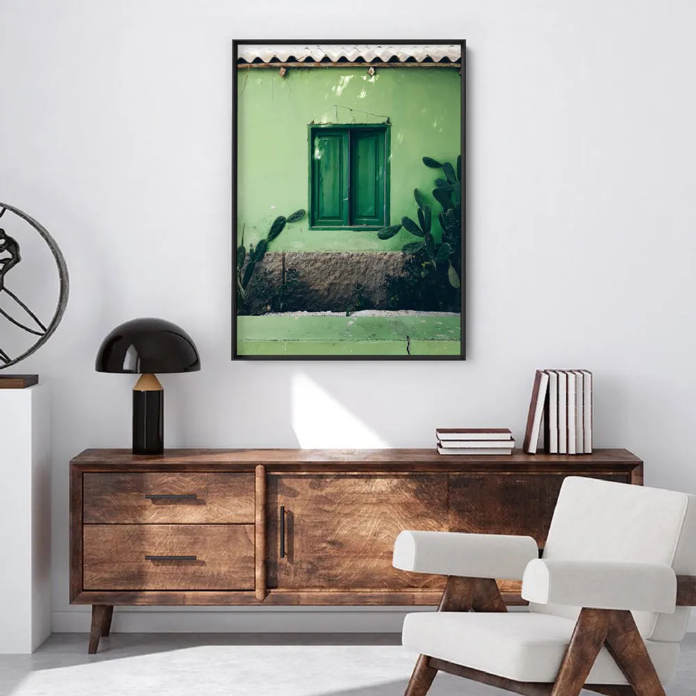 Green Villa Shutters - Art Print