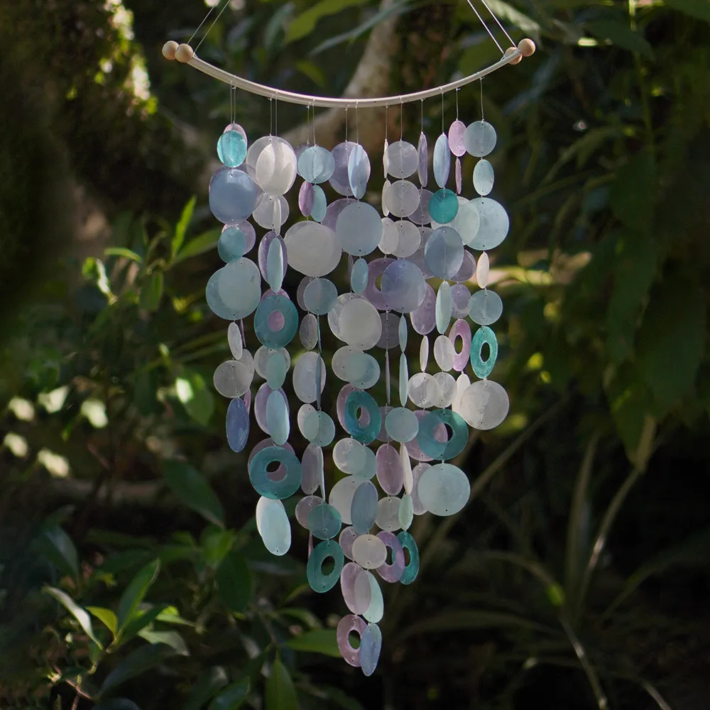 Lavender Inverted Arch Capiz Wind Chime