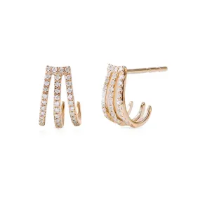 LINDSAY DIAMOND CAGE EARRINGS