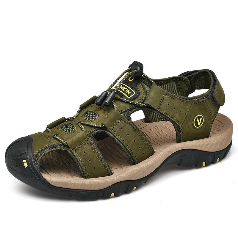 Men's Outdoor Leather Non-Slip Sandal