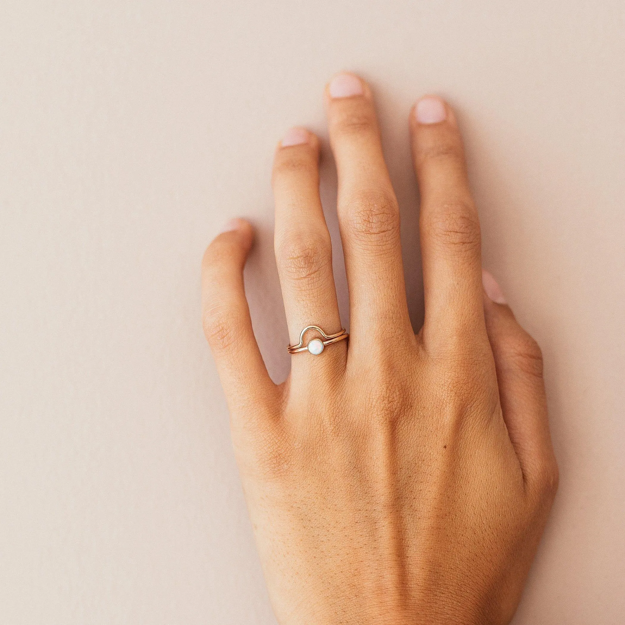 October Birthstone Ring ∙ Opal