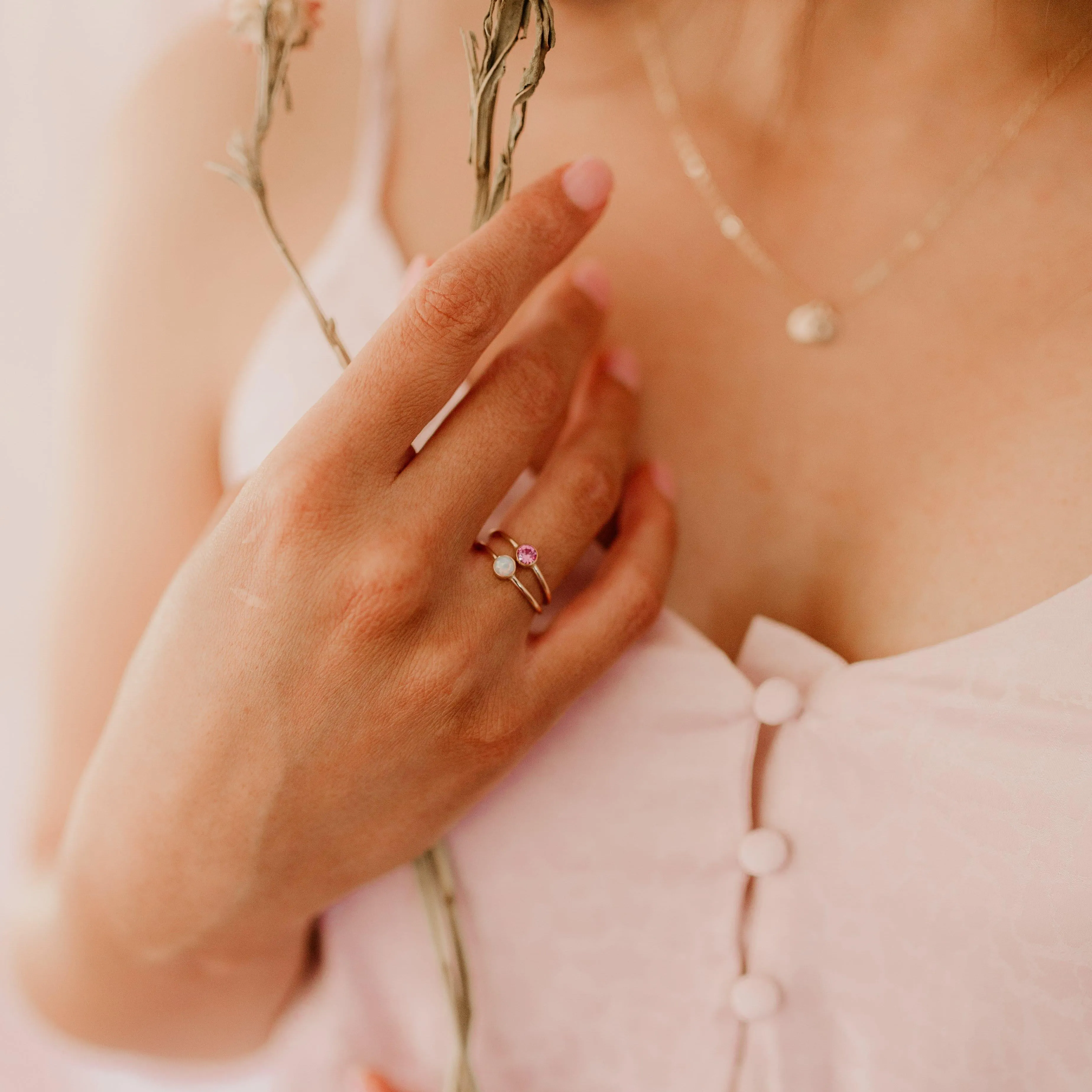 October Birthstone Ring ∙ Opal