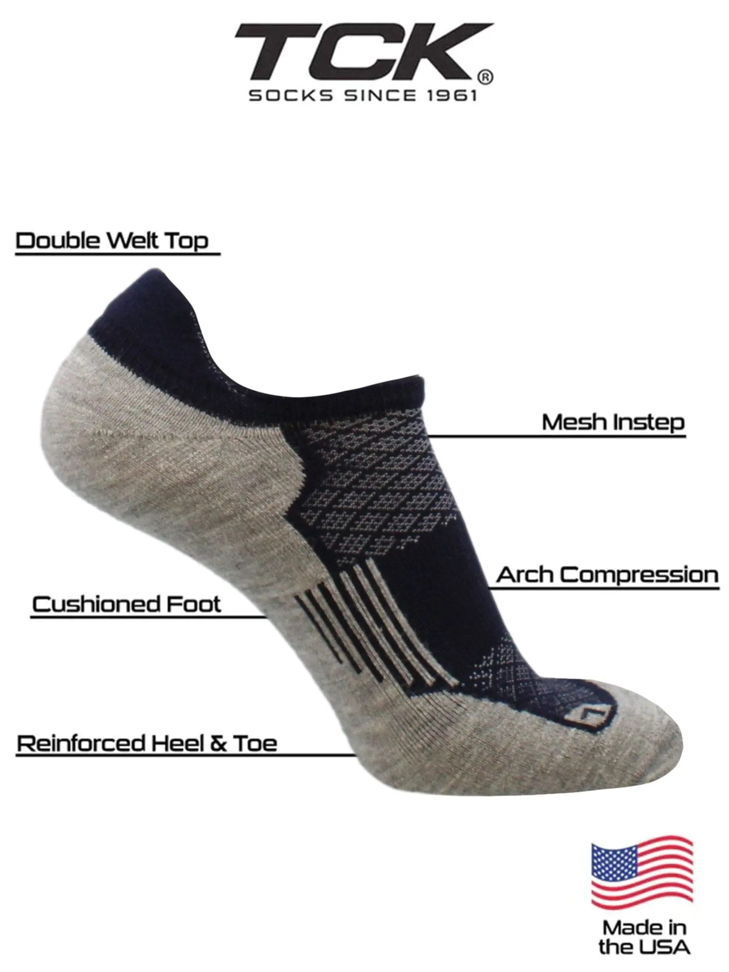 Performance Golf Socks Men's and Women's No Show Tab