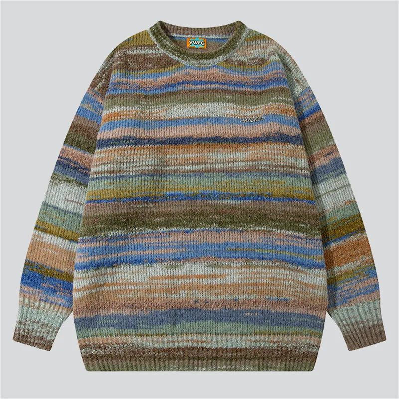 Rainbow Knit Sweater for Couple