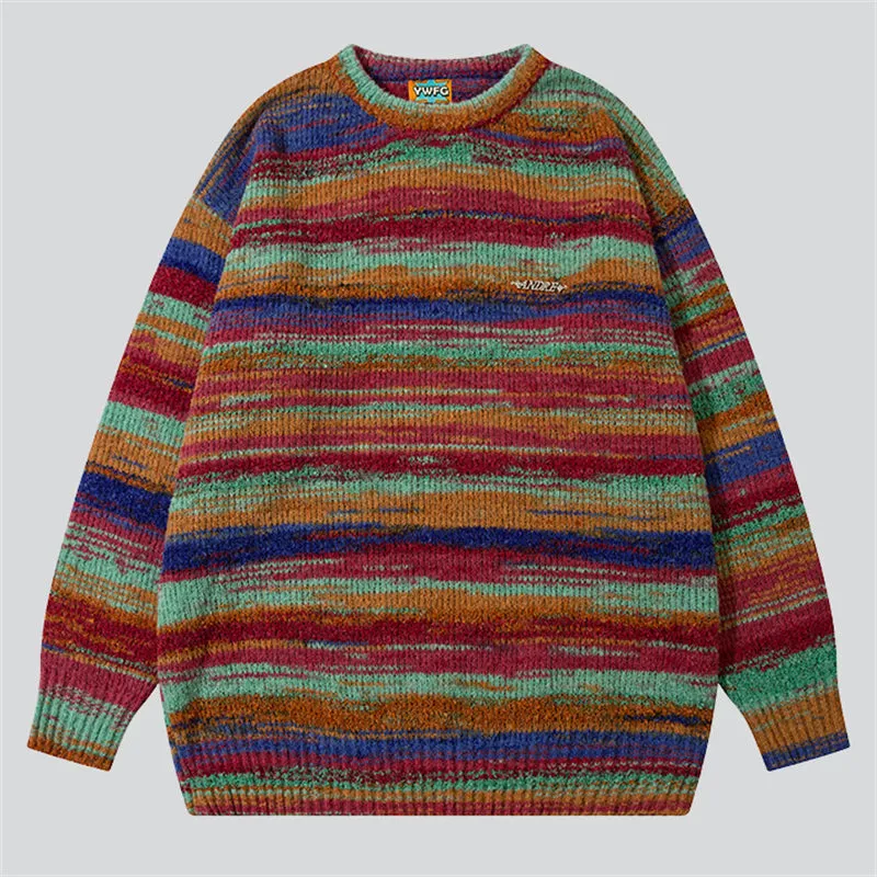 Rainbow Knit Sweater for Couple