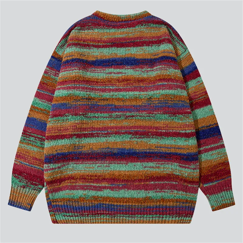 Rainbow Knit Sweater for Couple