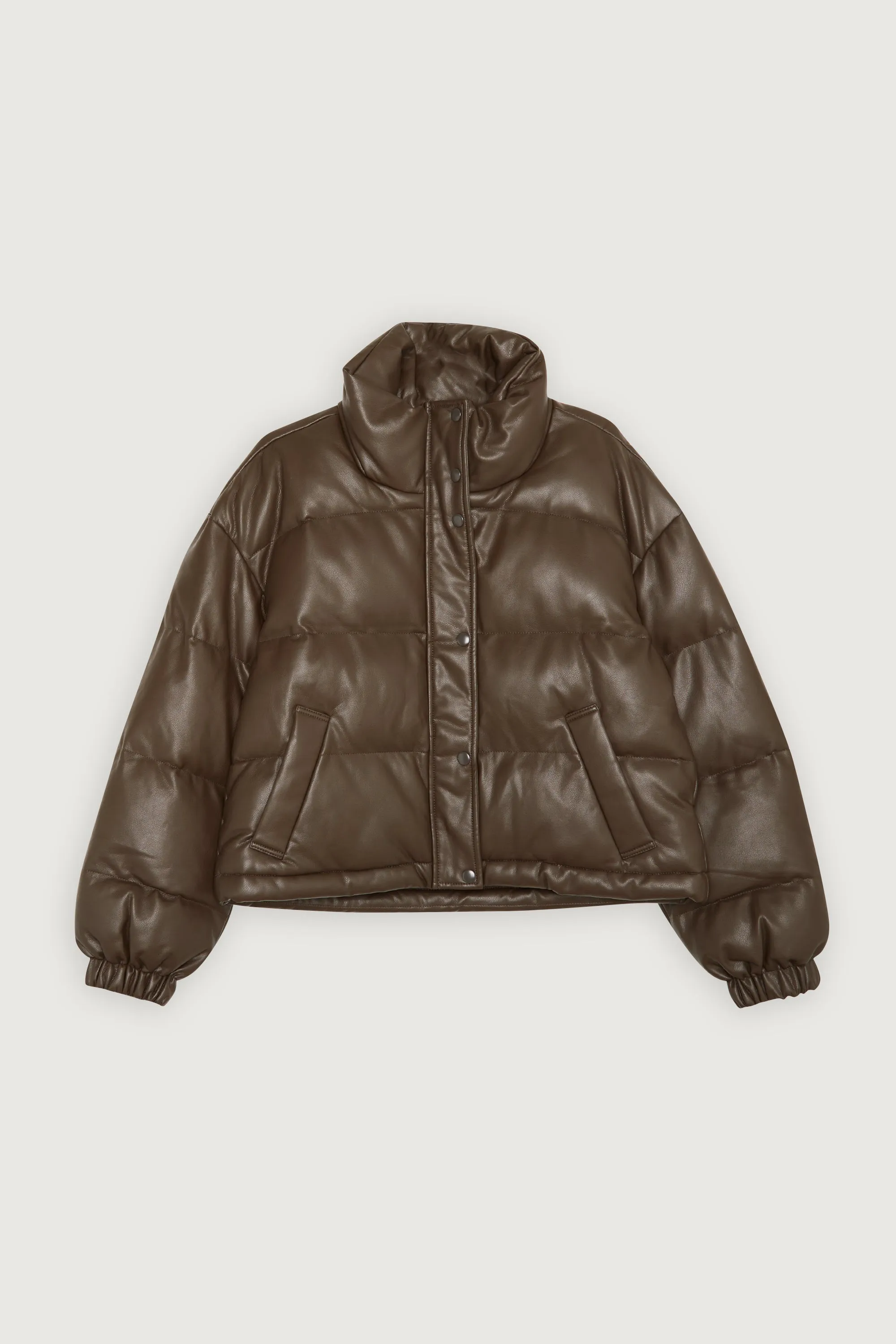 VEGAN LEATHER PUFFER