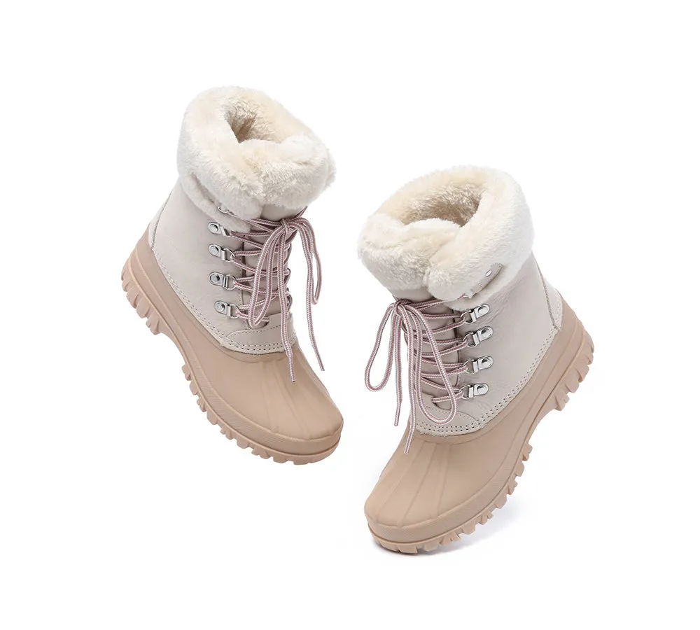 Women Snow Boots Chunky Lace-Up Waterproof Boots Natalia