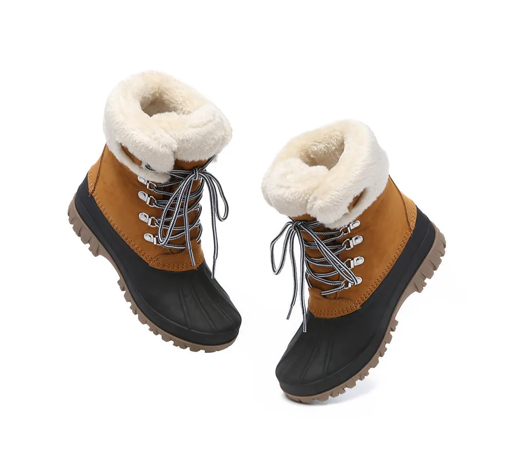 Women Snow Boots Chunky Lace-Up Waterproof Boots Natalia