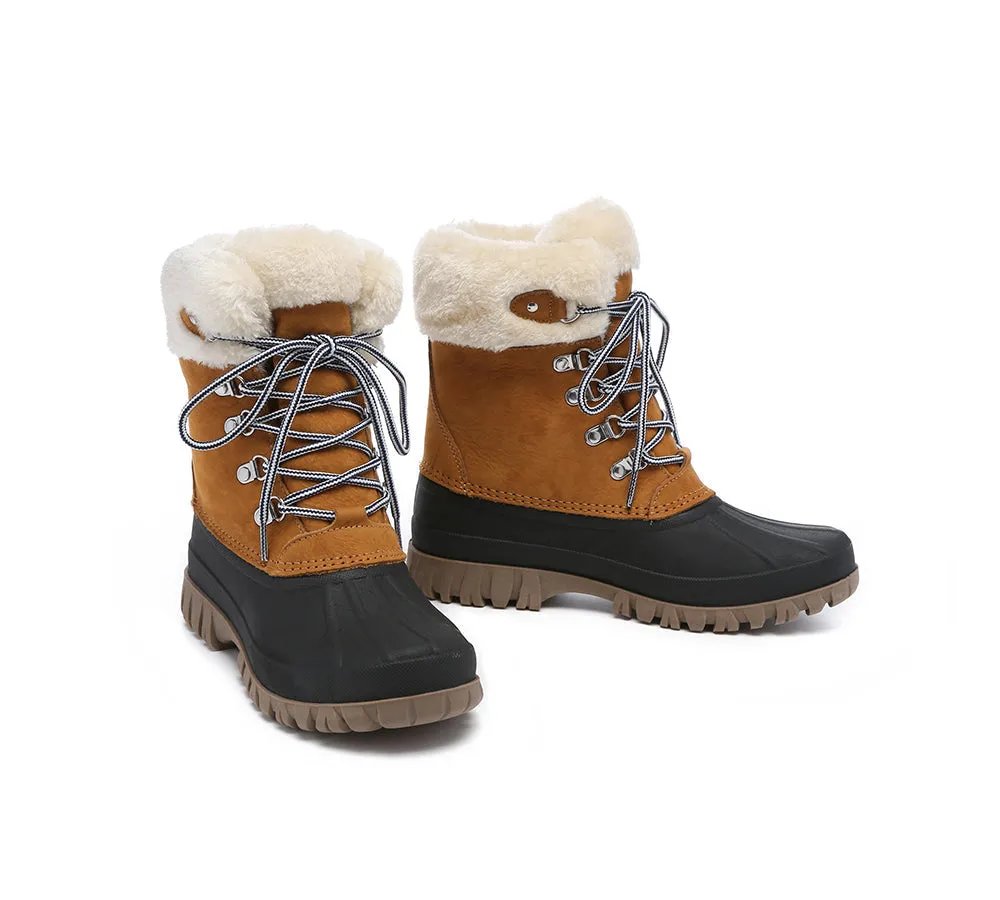 Women Snow Boots Chunky Lace-Up Waterproof Boots Natalia