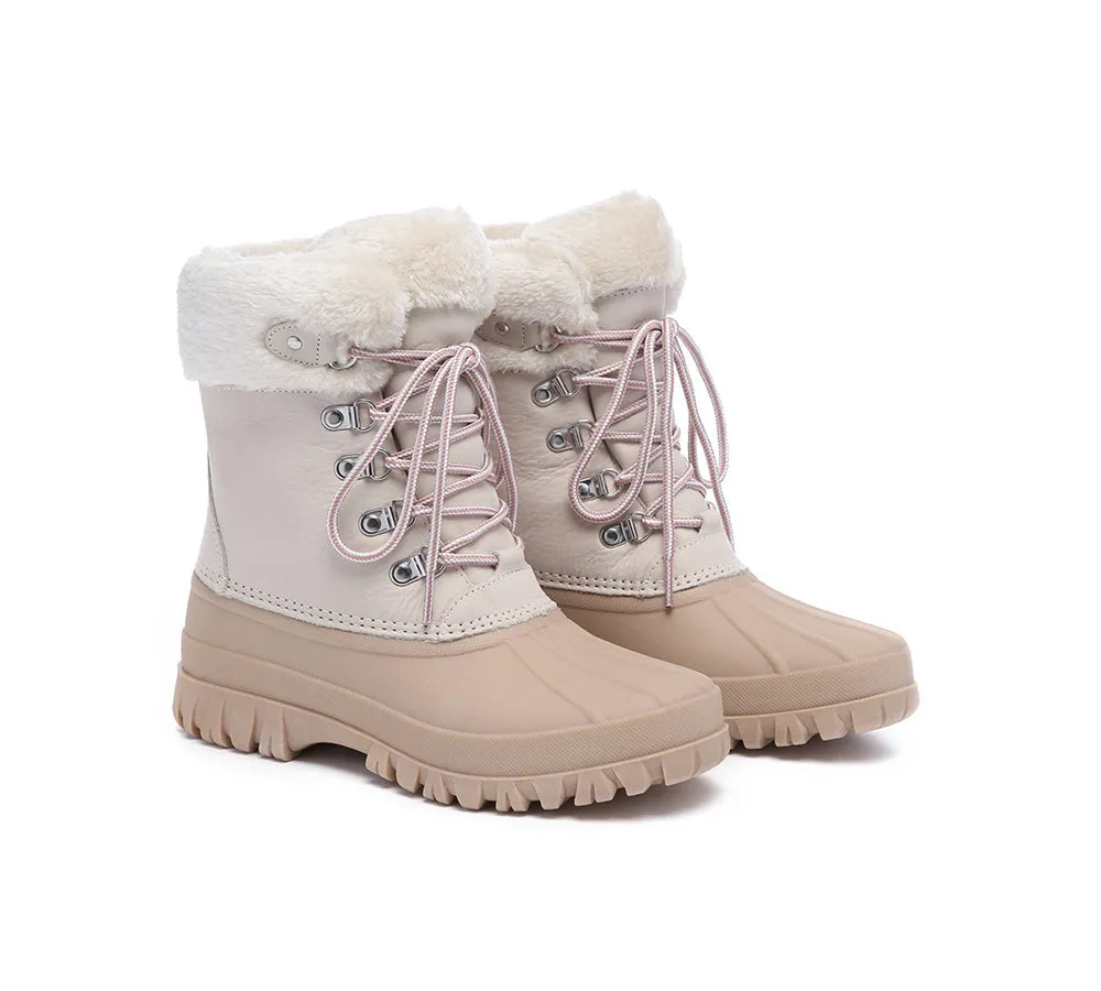 Women Snow Boots Chunky Lace-Up Waterproof Boots Natalia