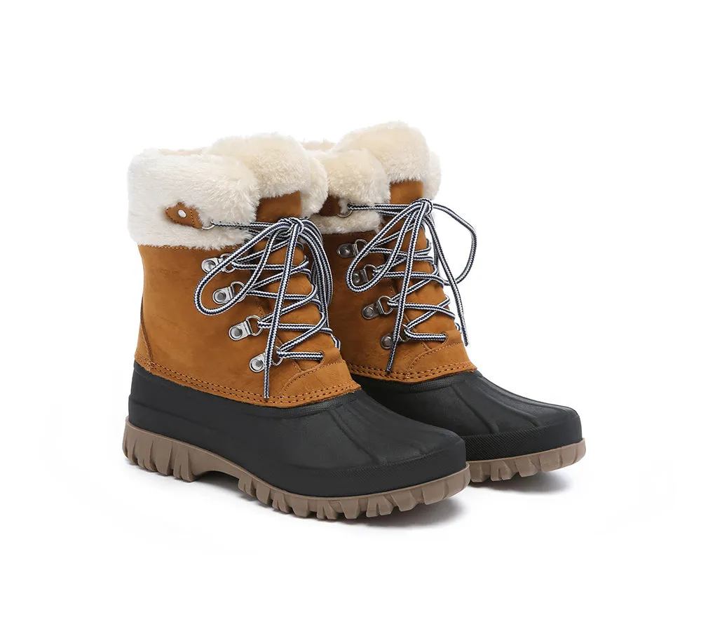 Women Snow Boots Chunky Lace-Up Waterproof Boots Natalia