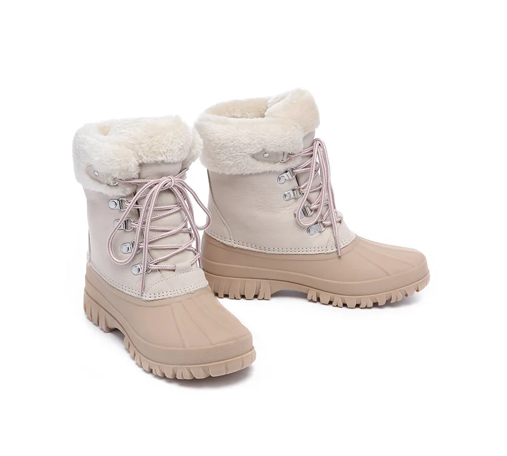 Women Snow Boots Chunky Lace-Up Waterproof Boots Natalia