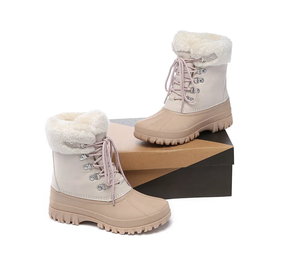 Women Snow Boots Chunky Lace-Up Waterproof Boots Natalia