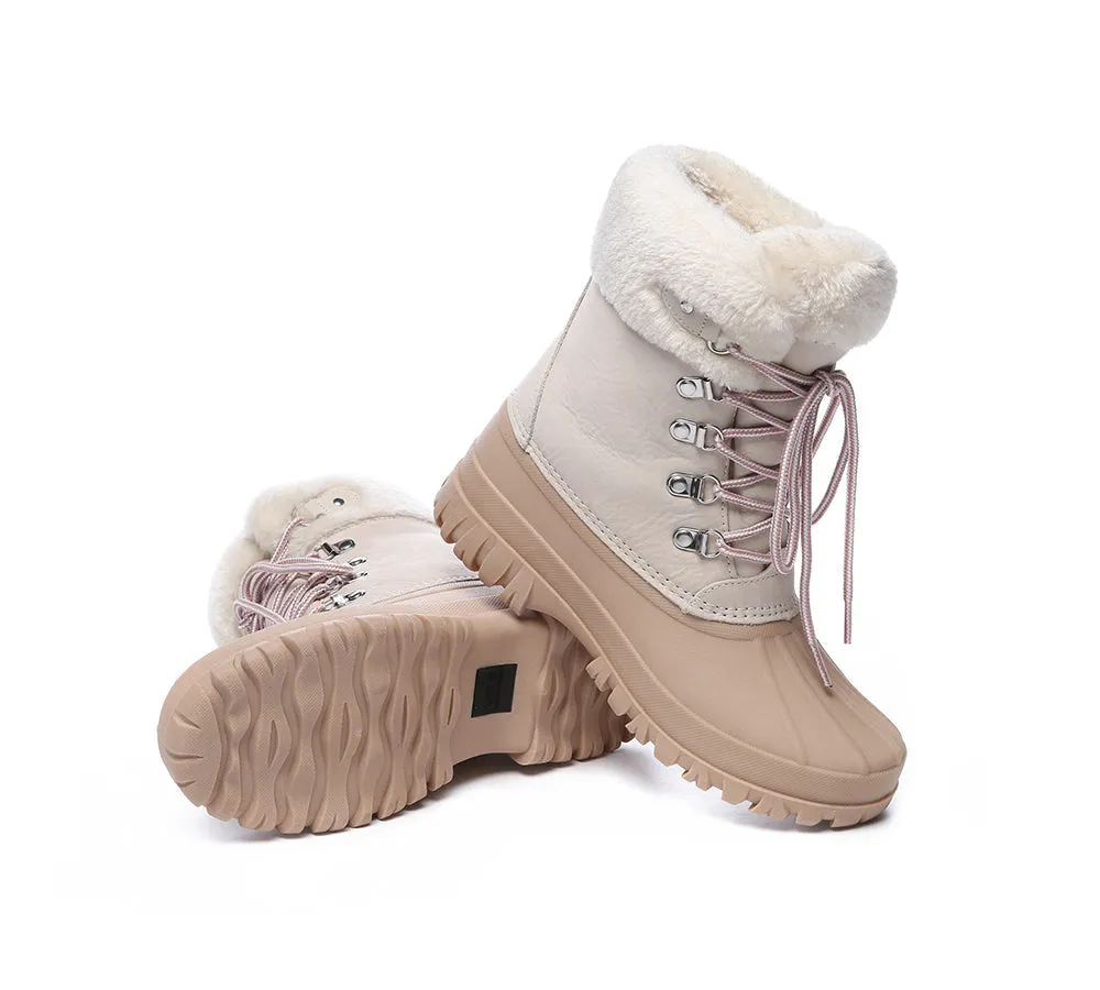 Women Snow Boots Chunky Lace-Up Waterproof Boots Natalia