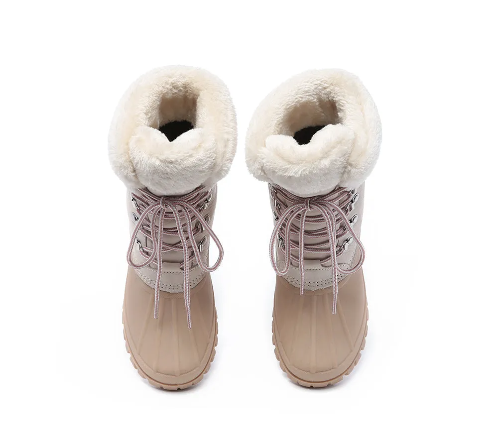 Women Snow Boots Chunky Lace-Up Waterproof Boots Natalia