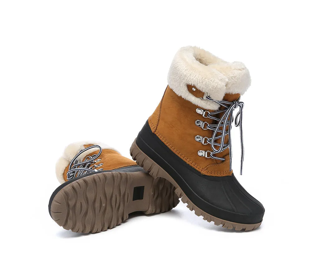 Women Snow Boots Chunky Lace-Up Waterproof Boots Natalia