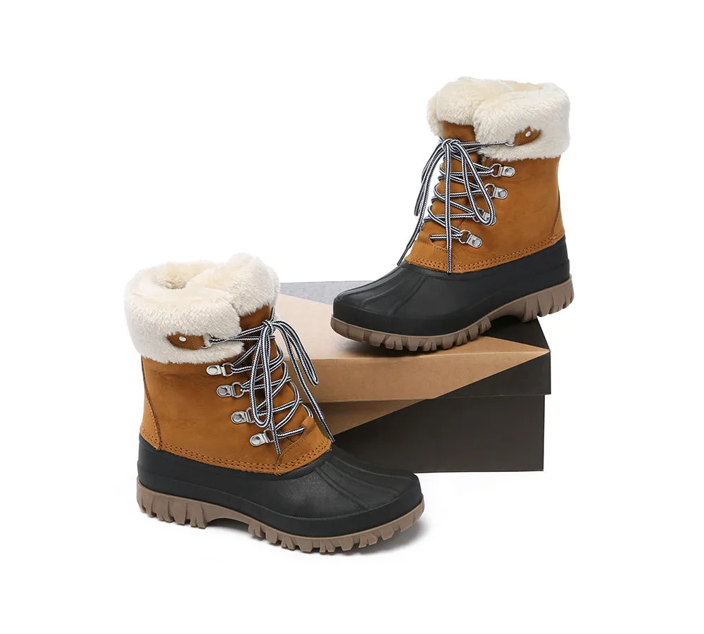 Women Snow Boots Chunky Lace-Up Waterproof Boots Natalia