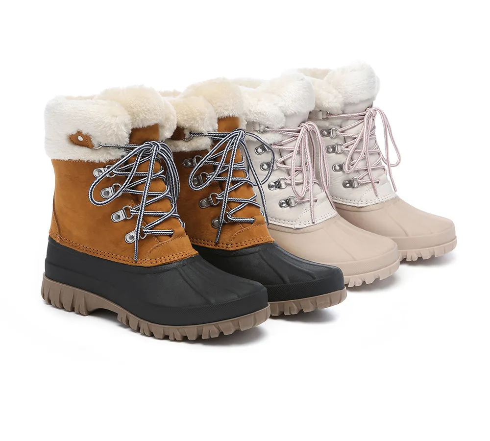 Women Snow Boots Chunky Lace-Up Waterproof Boots Natalia