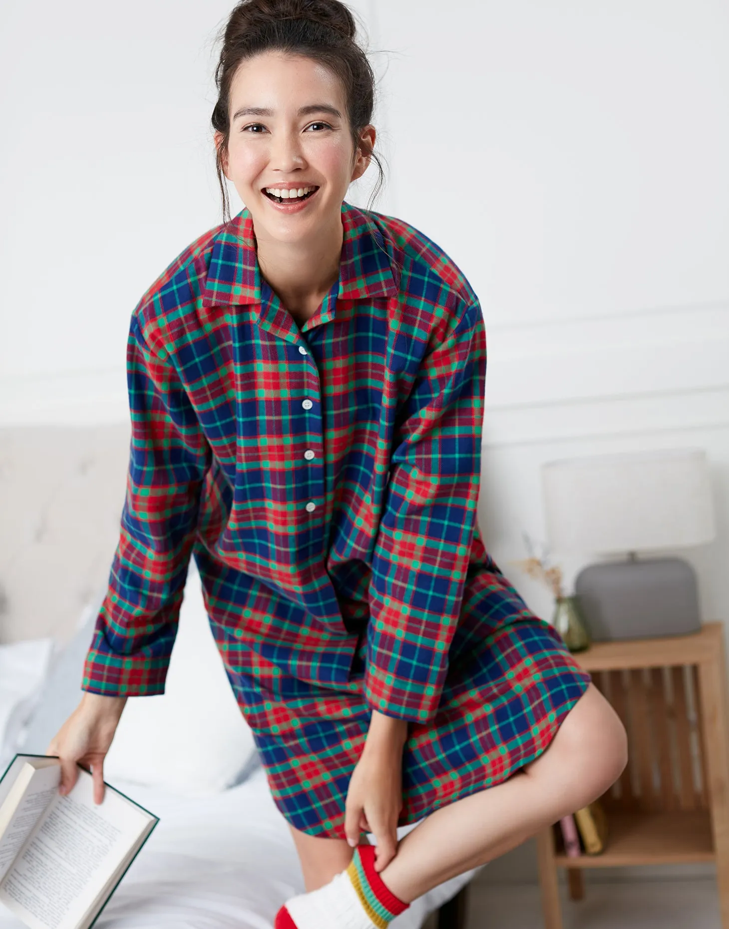 Women's Brushed Cotton Nightshirt – Cairngorm Tartan